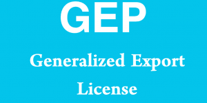 GEP - Generalized Export License