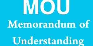 MOU - Memorandum of Understanding