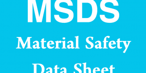 MSDS - Material Safety Data Sheet
