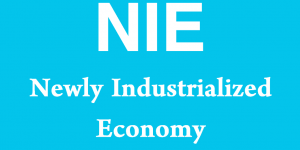 NIE - Newly Industrialized Economy