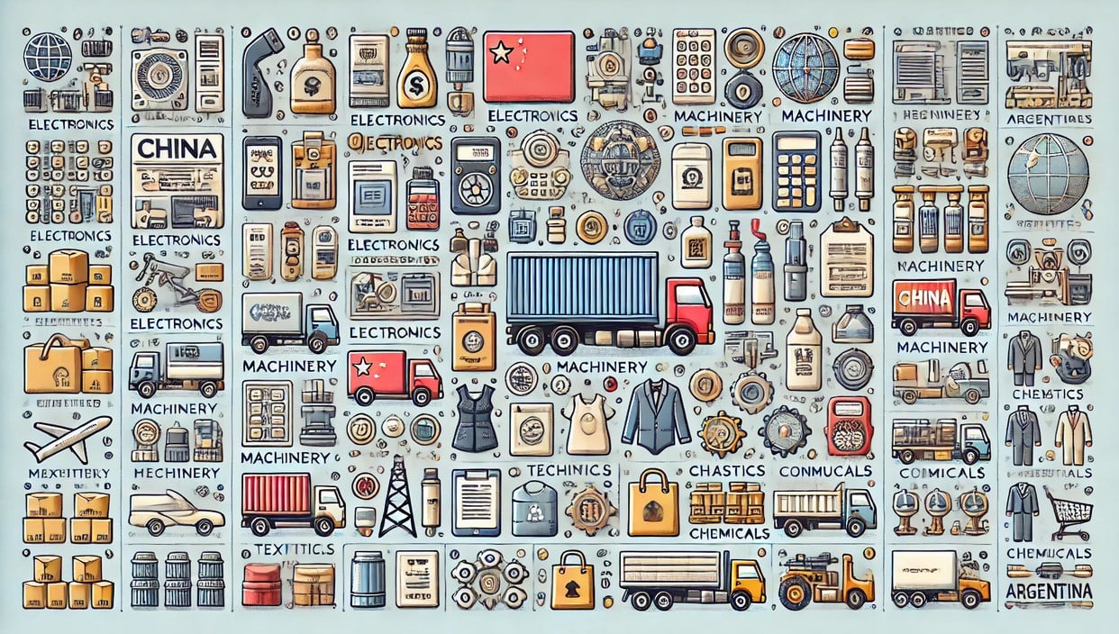 Products Imported from China to Argentina