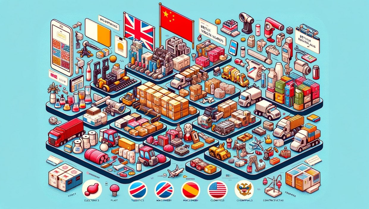 Products Imported from China to British Virgin Islands