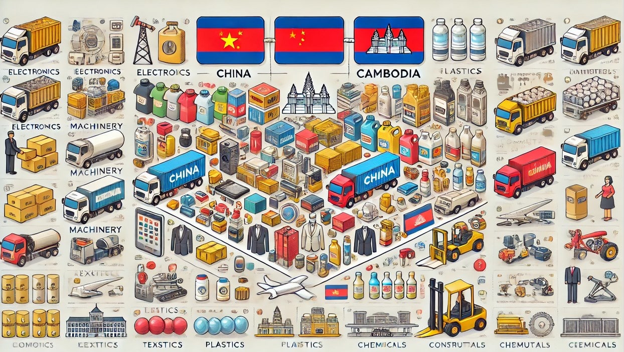 Products Imported from China to Cambodia