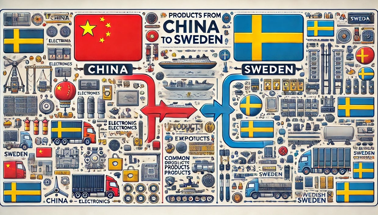 Products Imported from China to Sweden